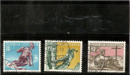 LIECHTENSTEIN   N ° 296/297/299/    OBLITERE   1955 - Gebraucht