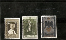 LIECHTENSTEIN   N ° 308/309/314/   OBLITERE   1956 - Used Stamps