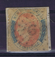 Australia: NSW 1856, Mi 20  Used On Paper, Registered Letter Stamp, Cancel 6 - Used Stamps