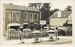 A Identifier -ref A180- Carte Photo -a Situer -pavillon Hotel Terrasse Restaurant - Pompe D Essence - - Restaurants