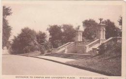 New York Syracuse Syracuse University Entrance To Campus And University Place Albertype - Syracuse