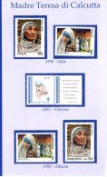 ITALIA 1998 / ALBANIA 1998 / VATICANO 2003 - Madre Teresa Di Calcutta - 5 Val. MNH Come Da Scansione - Madre Teresa