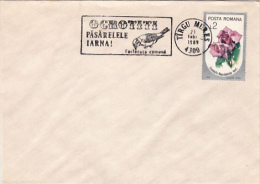 BIRDS, SWALLOW, ROSSES, SPECIASL POSTMARK AND STAMP ON COVER, 1989, ROMANIA - Swallows