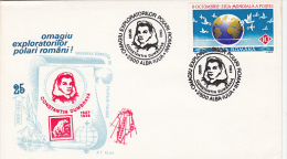 EXPLORERS, CONSTANTIN DUMBRAVA, POLAR BEAR, SPECIAL COVER, 1993, ROMANIA - Explorers