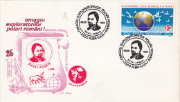 EXPLORERS, BAZIL ASSAN, REIGNDEER, SPECIAL COVER, 1993, ROMANIA - Explorateurs