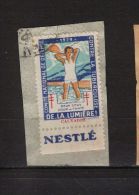 Timbre Vignette 1929 Antituberculeux Avec  Bande Publicitaire - NESTLE - (sur Fragment) - Antituberculeux