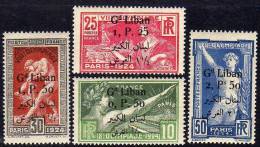 Grand Liban N° 45 / 48 X Jeux Olympiques De Paris 1924  Les 4 Valeurs  Surchargées Trace De Charnière Sinon TB - Ungebraucht