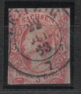 AP977 - SASSONIA 1856 , 5 S. Rosso N. 11 - Saxony