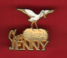 29335-Pin´s .Brasserie Alsacienne Chez Jenny .cigogne.signé  Arthus Bertrand Paris. - Arthus Bertrand