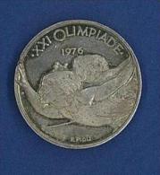 MEDAGLIA ARGENTO  - XXI OLIMPIADE ANNO 1976 - DIMENSIONI E PESO DELLA 500 ARGENTO ITALIA CARAVELLE - Non Classificati