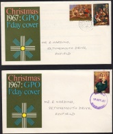 GB 1967-0015, Christmas FDCs, Enfield Postmark (Including Purple Postmark) - 1952-1971 Pre-Decimal Issues