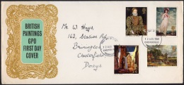 GB 1968-0003, British Paintings FDC, Chesterfield Postmark - 1952-1971 Pre-Decimal Issues