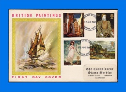 GB 1968-0004, British Paintings FDC, Special Cachet Fareham Postmark - 1952-1971 Em. Prédécimales