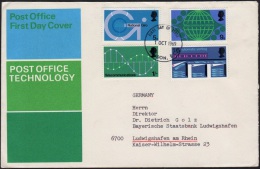 GB 1969-0010, Post Office Technology 1969 FDC (to The Director Of W. Germany´s State Bank) - 1952-1971 Pre-Decimal Issues