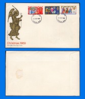 GB 1969-0008, Christmas FDC, London W. C. Postmark - 1952-1971 Em. Prédécimales