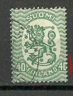 FINLAND FINNLAND 1921 Arms 40 P Swifted Perforation Cutting Into Design O - Abarten Und Kuriositäten
