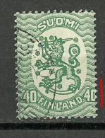 FINLAND FINNLAND 1921 Arms 40 P Swifted Perforation Cutting Into Design O - Variétés Et Curiosités