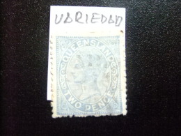 QUEENSLAND  1883 - 92  - QUEEN VICTORIA -- DOS SELLOS -- Yvert & Tellier Nº  52 º FU   Crown And  Q Variedad - Gebruikt