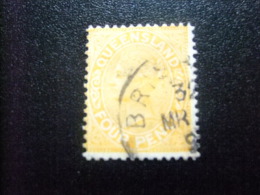 QUEENSLAND  1883 - 92  - QUEEN VICTORIA  -- Yvert & Tellier Nº  54 º FU   Crown And  Q - Gebraucht