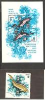 Russia/USSR 1975, S/S, Dolphins, Ocean Expo 75, Scott # 4349+, VF MNH** - Delfines