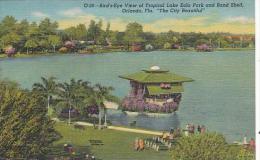 Florida Orlando Birds Eye View Lake Eola &amp  Band Shell - Orlando