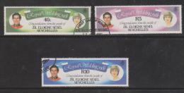 Seychelles Zil Eloigne Sesel 1981 Charles & Diana Royal Wedding ´ Couple ´ Values 3 VFU - Seychelles (1976-...)