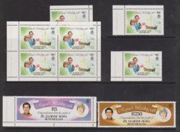 Seychelles Zil Eloigne Sesel 1981 Charles & Diana Royal Wedding Booklet Singles, Panes & 7R50 MNH - Seychelles (1976-...)