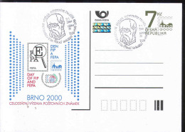 Czech Republic 2000 - Philatelic Exhibition And Day FIP, Special Postal Stationery With Spec. Postmark - Postales
