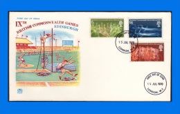 GB 1970-0008, British Commonwealth Games FDC, London W.1 Postmark - 1952-1971 Em. Prédécimales