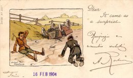 [DC8757] CARTOLINA ILLUSTRATA - INCIDENTE STRADALE - ARTHUR MORELAND - Viaggiata - Old Postcard - Moreland, Arthur