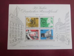 Deutschland Allemagne Berlin BF  MNH** Block Feuillet N°4  —> 416 à 419 >4 Val: Cinquantenaire Radiodiffusion - Blocks & Kleinbögen