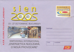 NUCLEAR ENERGY SIMPOZIUM, COVER STATIONERY, ENTIERE POSTAUX, 2005, ROMANIA - Atom