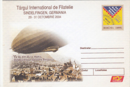 FIRST ZEPPELIN OVER BRASOV, COVER STATIONERY, ENTIERE POSTAUX, 2004, ROMANIA - Zeppelines