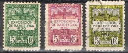 Serie Completa , Variedad Sello Recargo Ayuntamiento De Barcelona, Num 4na - 6na º - Barcelona