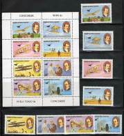 EQUATORIAL GUINEA 1981  WRIGHT BROTHER & PLANES + M/S MNH STATUE OF LIBERTY, CONCORDE, WIPA - Explorers