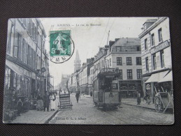2-2953 Carte Amiens Rue De Beauvais Tramway Pub Dubonnet  15 5 1908  Maignelay Oise - Tramways