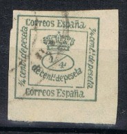 Un Cuartillo Corona Real1877, Variedad Impresion, Num 173 º - Used Stamps