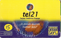 TARJETA DE ARGENTINA DE TEL 21 DE $5 - Argentinien