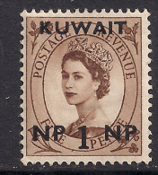 KUWAIT 1957 - 58 QE2  1 Np On 5d Brown Wilding SG 120.(H960 ) - Koeweit