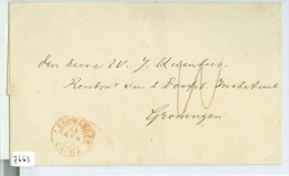 BRIEFOMSLAG Uit 1868 * Gelopen Van LEEUWARDEN Naar GRONINGEN  (7663) - Briefe U. Dokumente