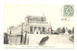Cp, 79, Thouars, Vue Générale De La Chapelle Et Du Château, Voyagée 1904 - Thouars