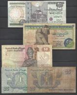 EGYPTE . LOT DE 5 BILLETS  . - Egipto