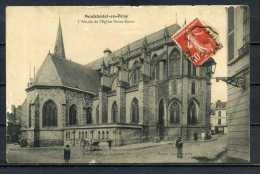 NEUFCHATEL EN BRAY . CPA  L'Abside De L'église Notre Dame Animée. Voir Recto Verso   (S052) - Neufchâtel En Bray