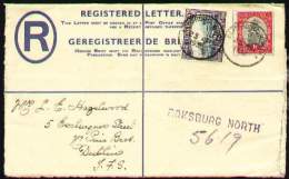 SOUTH AFRICA  1938 - REGISTERED ENTIRE COVER From BOKSBURG NORTH To DUBLIN, IRELAND - Briefe U. Dokumente