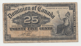 CANADA 25 Cents 1900 VG-aF P 9b 9 B - Canada
