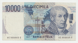 Italy 10000 Lire 1984 VF++ (w/ 1 Border Split) P 112b - 10000 Lire