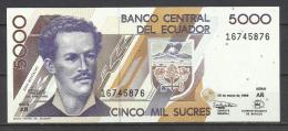 EQUATEUR .  BILLET DE 5000 SUCRES 1999  . - Ecuador