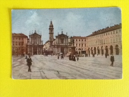 TORINO PIAZZA SAN CARLO DEL 1913 VIAGGIATA A COLORI IN BUONO STATO - Plaatsen & Squares