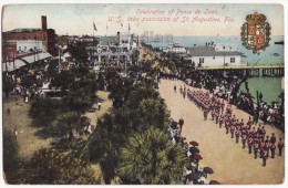 CELEBRATION PONCE De LEON~US TAKE POSSESSION Of St AUGUSTINE FL~c1910s Postcard  [4102] - St Augustine