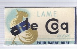 Boite En Emballage D´origine De 5 Lames De Rasoirs En étui Papier Marque LE COQ Bleue Pour Barbe Dure ( Rasoir Lame ) - Toebehoren